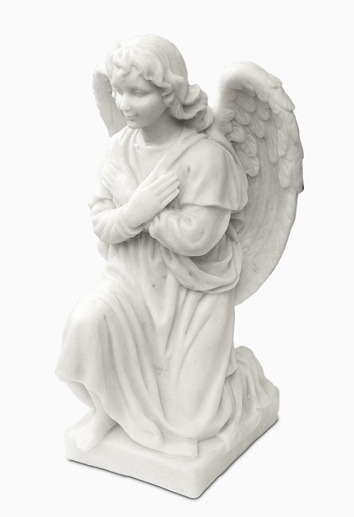 Knelling angel in contamplation porcelain statue Statue accessories