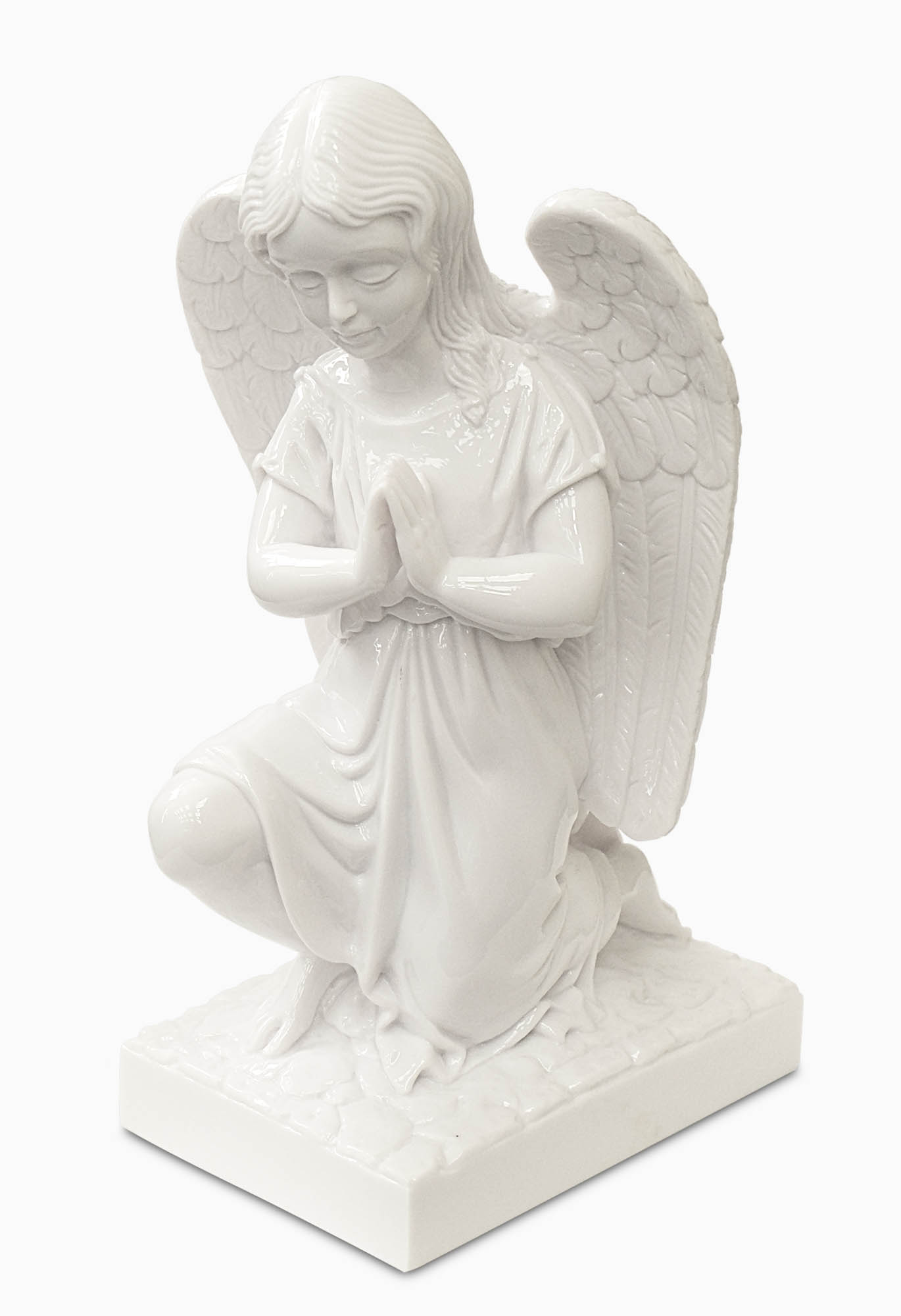 Knelling angel praying porcelain statue