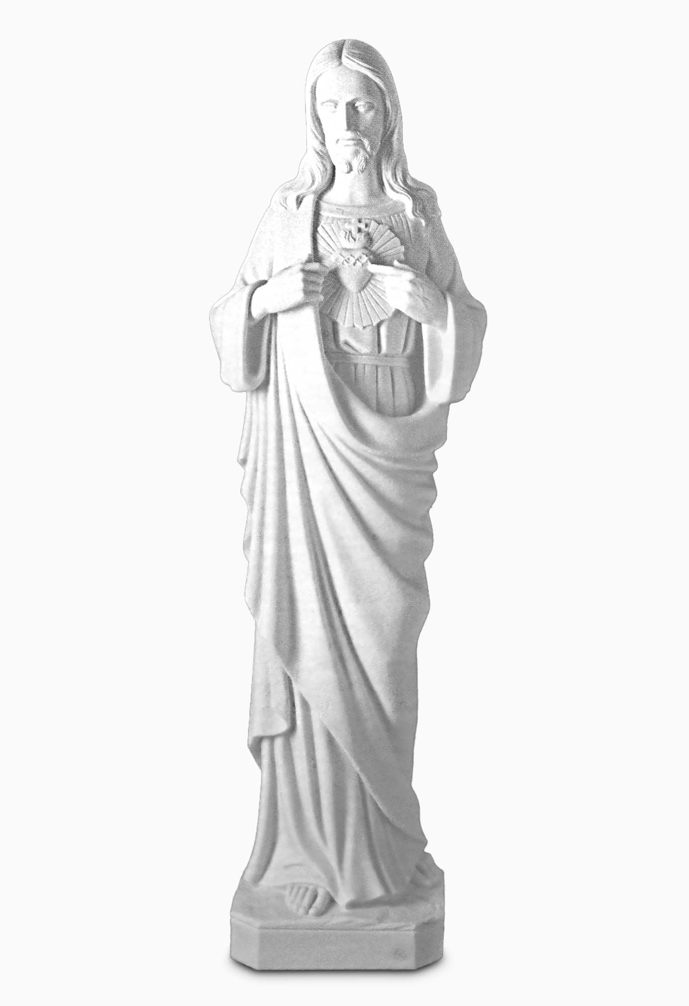 Secred heart of Jesus porcelain statue