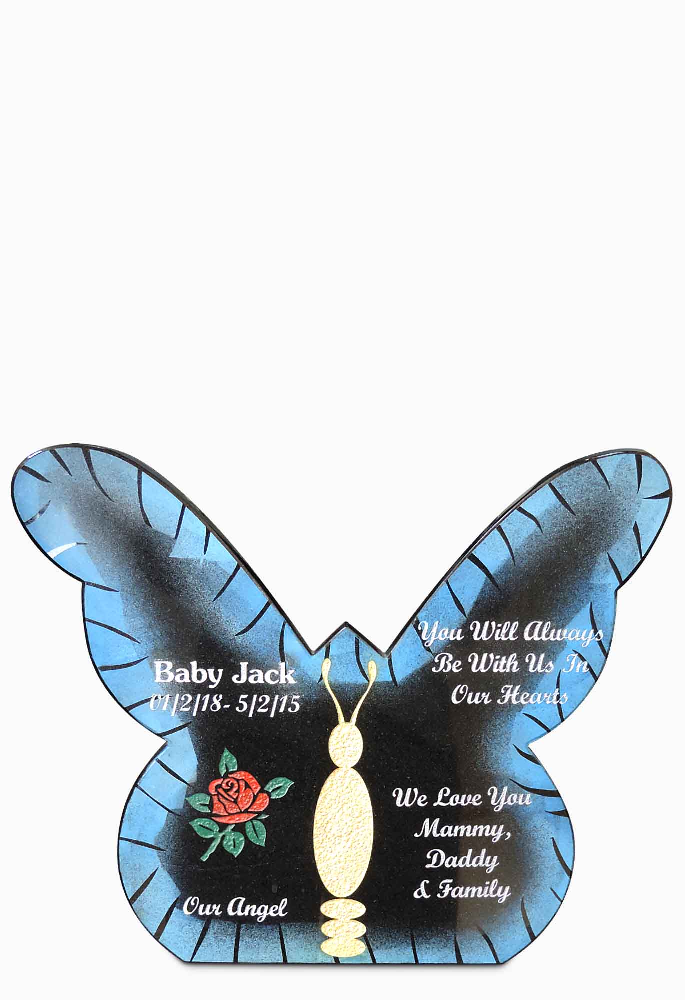 Supreme Black painted childrens butterfly