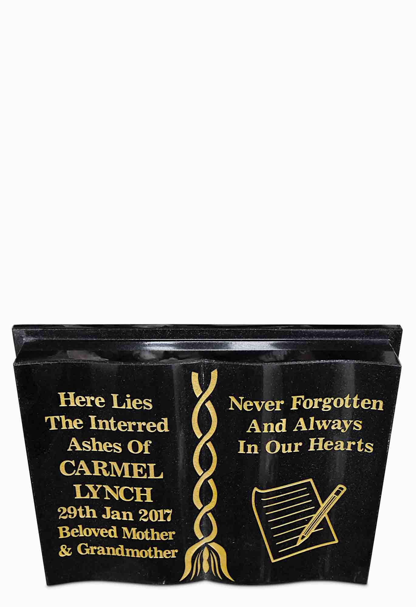 Supreme Black sculpted book with essay graphic