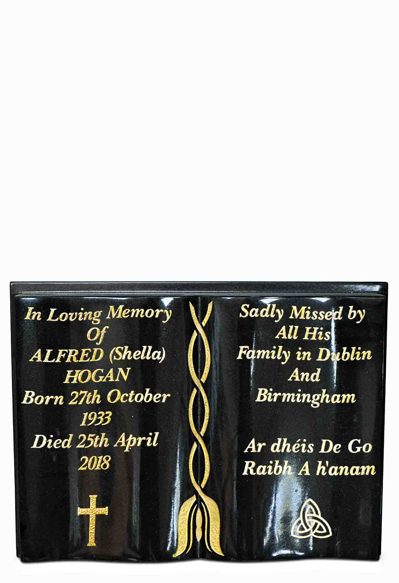 Supreme Black unscripted sculpted book with faith symbols